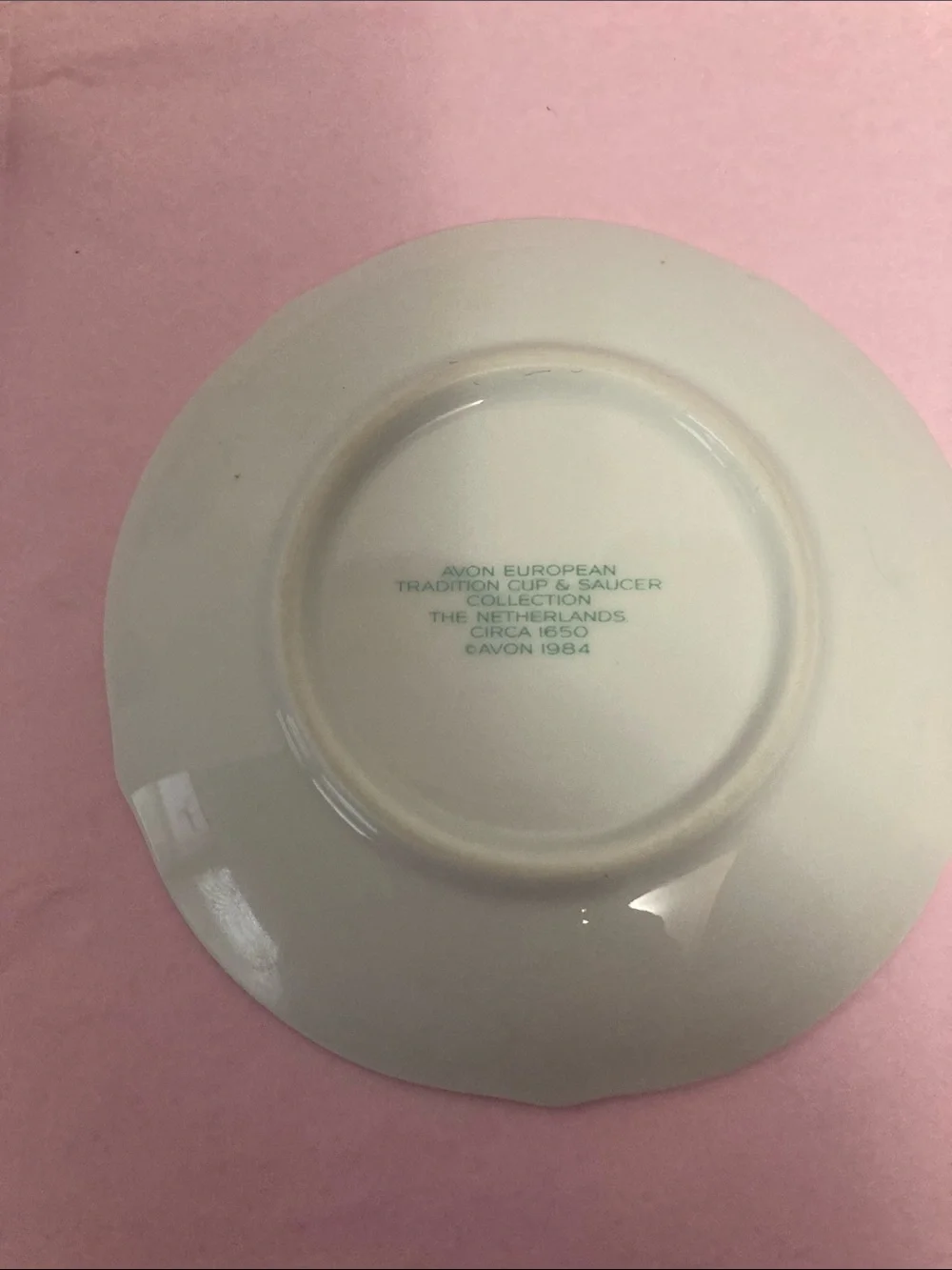 Vintage Avon European cup & saucer set of two Demitasse (Italy) the Netherlands